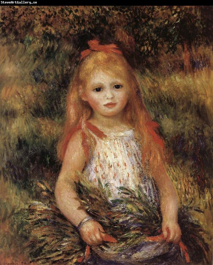 Pierre Renoir Girl with Flowers